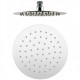 8 inch Round Chrome Twin Shower Set Top/Bottom Water Inlet with Brass Handheld Shower